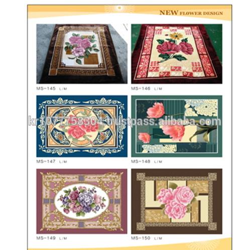 New Flower Design Made in korea 2018 High Quality Blanket / The best 100% polyester Flower blanket